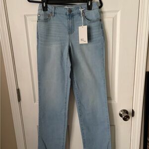Light Blue Straight Leg Jeans